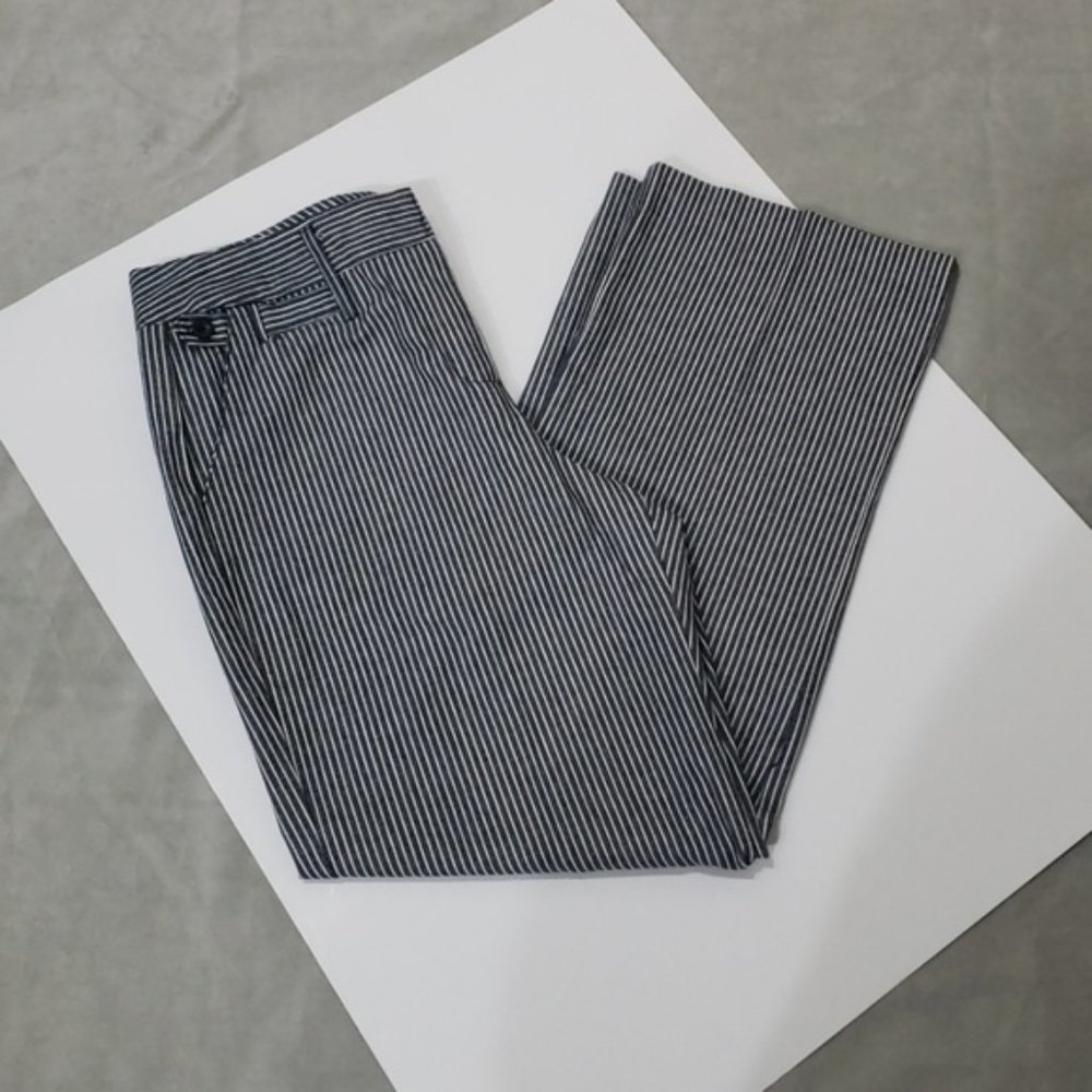 Straight Leg Pinstriped Denim Pants *Size 10P